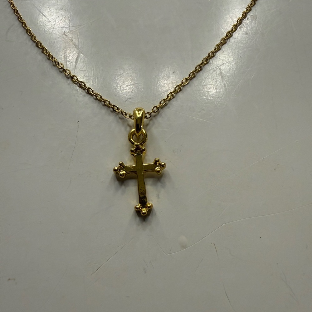 gold cross necklace
